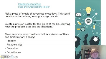 Media Studies Lesson 3 Uses and Gratifications Theory