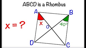 Missing Angle in a Rhombus ! Basic Geometry !
