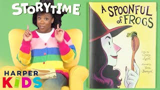 A Spoonful of Frogs Storytime Read Aloud | A Cooking Witch and Her Mischievous Frogs Friends by HarperKids 3,149 views 7 months ago 8 minutes, 27 seconds
