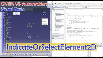 CATIA V5 Automation Visual Basic IndicateOrSelectElement2D