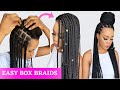 🔥EASY BOX BRAIDS / RUBBER BAND METHOD/ Beginner Friendly / Protective Style / Tupo1