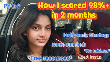 I scored 98%+ in 10th Boards! *without tuition* in 2 months! notes attached #boards #cbse #class10
