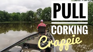 Pull Corking for Crappie! #crappie #jigfishing #bobber #crappiefishing