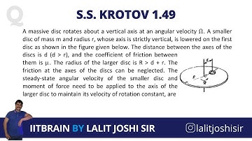 S.S. Krotov Problem 1.49 | First method (Analytical method) | JEE Advanced | by Lalit Joshi Sir