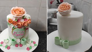 Delicious Rasmalai Cake Recipe|Fondant Birthday Cake recipe|Beautiful Flowers Cake Design For Girls