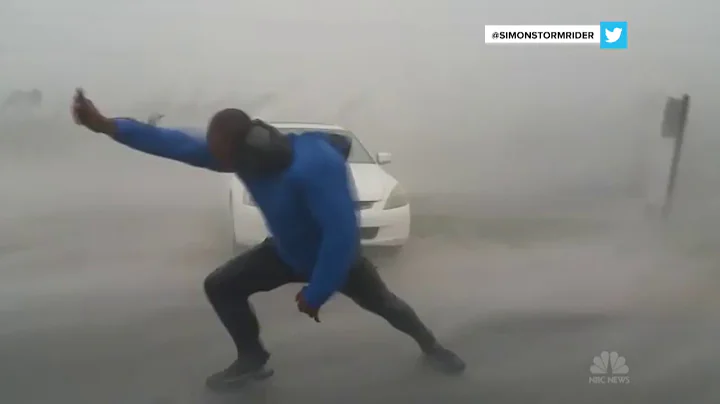 Storm Chaser Battles Hurricane Irmas Powerful Wind...