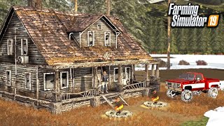 SCARY CAMPING! RESCUE MISSION INSIDE AX MURDER'S HOUSE! (SCARY) | FARMING SIMULATOR