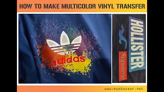 MultiColor Fashion Vinyl Printing Fusion with DTF Printing using Pet FIlm Printer forget sublimation