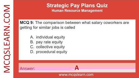 Strategic Pay Plans Quiz Question Answer PDF | Pay Plans Notes Class 9-12 Ch 4 Course Quiz | HRM App