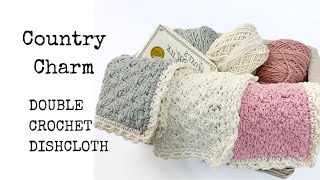 Quick and Easy Double Crochet Dishcloth Tutorial  Free Crochet Pattern on Blog