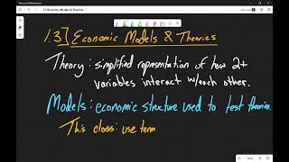 1.3 Economic Models & Theories
