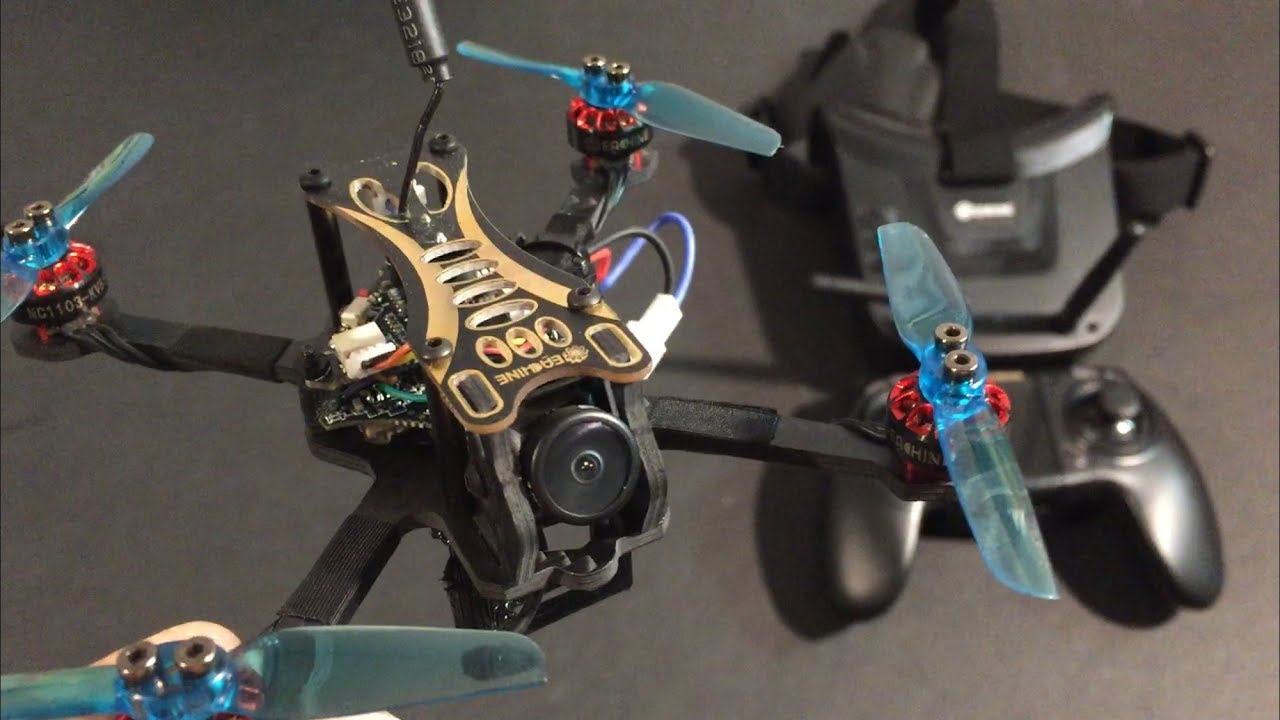 Test Flight Eachine Novice-II 1-2S 2.5 Inch FPV Racing Drone - YouTube