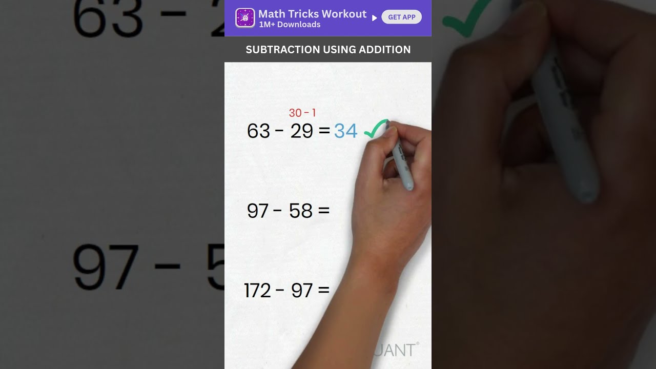 Math Tricks Subtraction Easy Mental Hacks