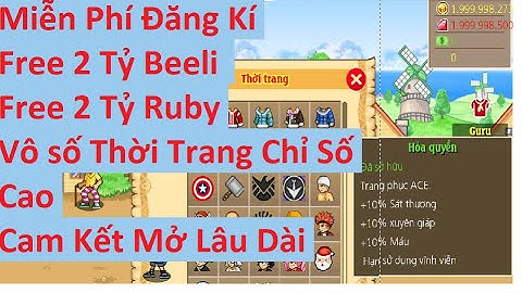 Hải Tặc Tí Hon Lậu Mới Free 2 Tỷ Beli 2 Tỷ Ruby, Vô Số Cải Trang Vip ,Không Cần Làm Nhiệm Vụ Đi Full