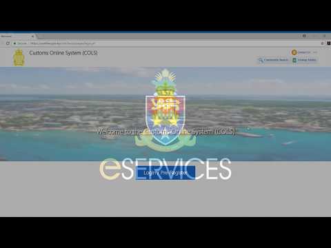 How to use the Customs Online System (COLS)