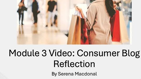 Module 3 Video: Reflection