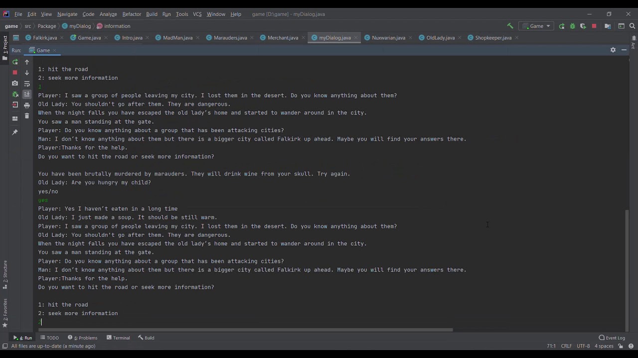 SE115 project text based rpg game - YouTube