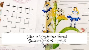 Alice in Wonderland themed Travelers Notebook  - part 3