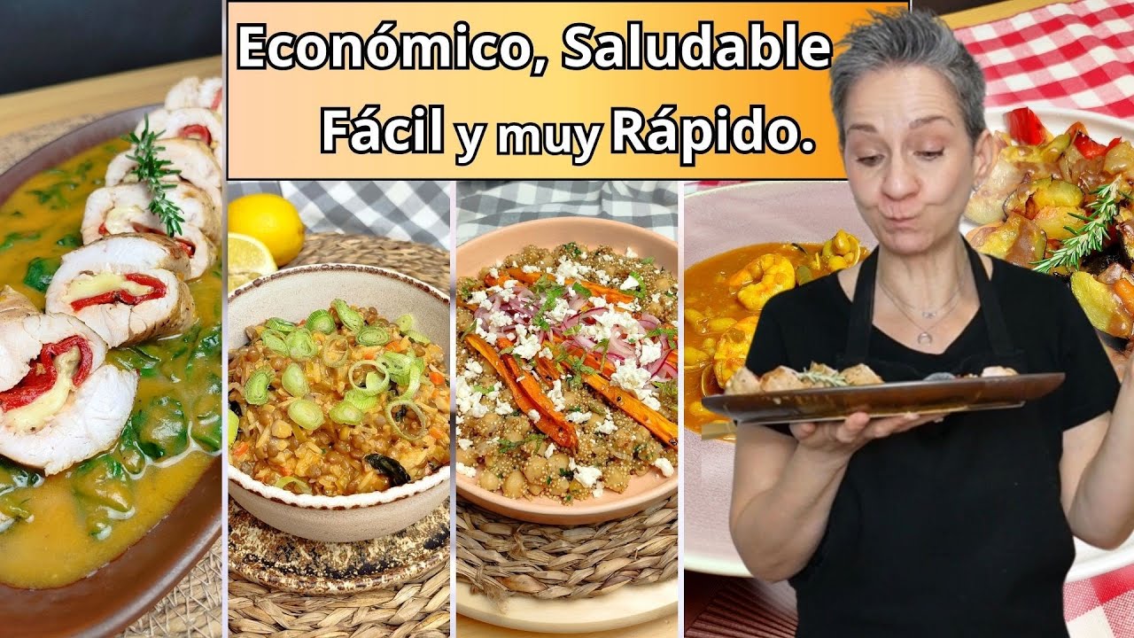 Menú Semanal FACILÍSIMO. Prepara Platos y DIFERENTES y DELICIOSOS para disfrutar gastando poco.