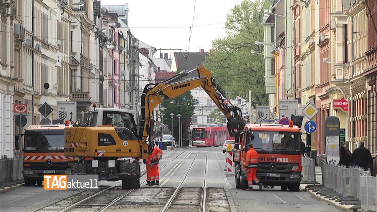 Teilweise voll gesperrt Leipziger Straße bekommt neue Straßendecke