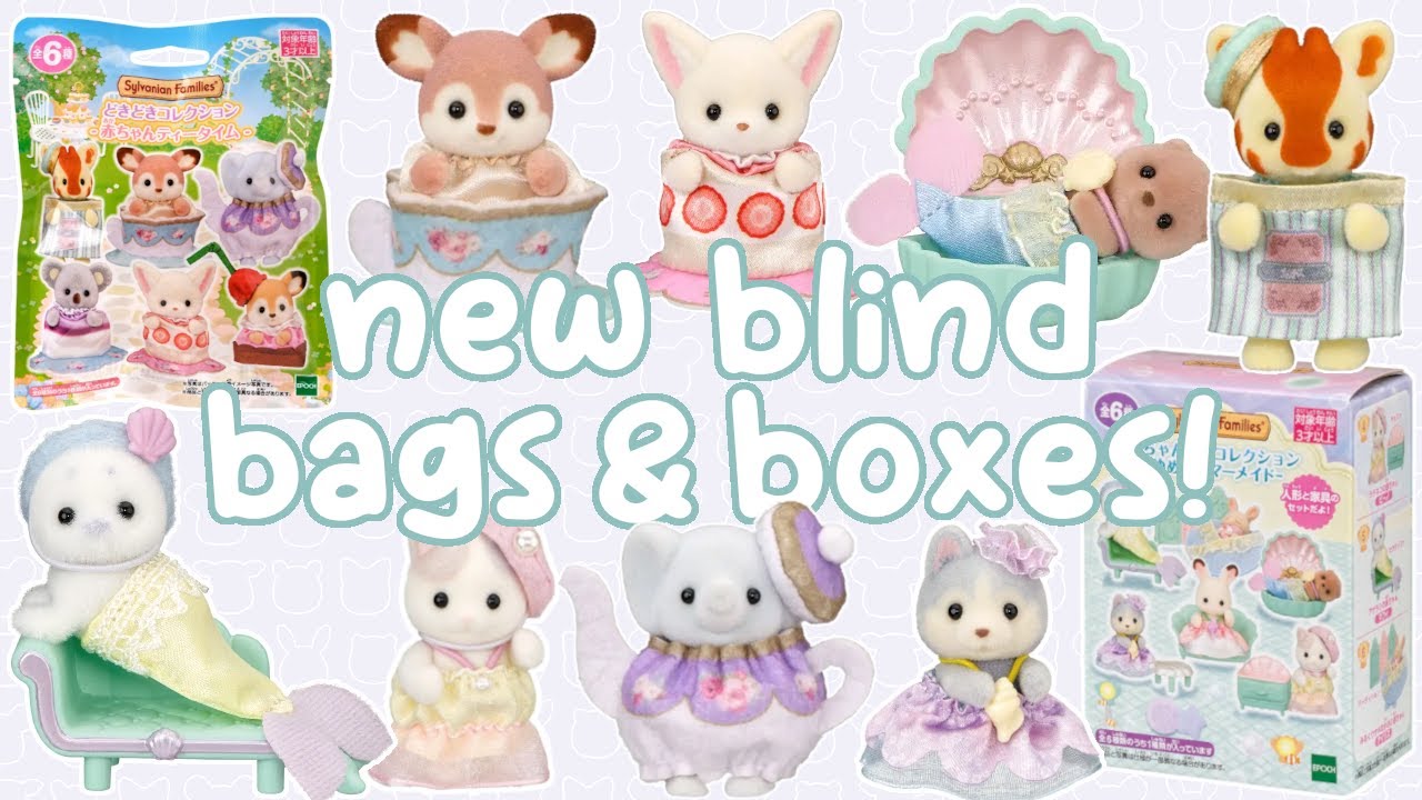 New Sylvanian Families blind bags and mystery boxes! tea party