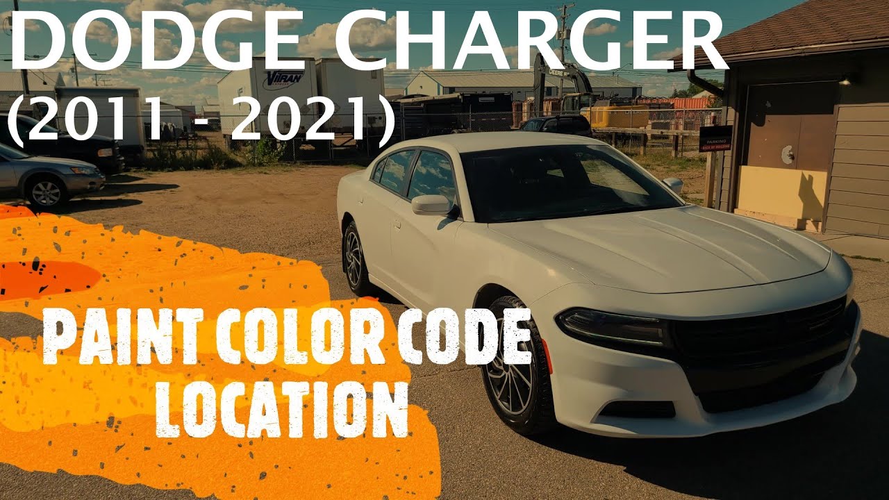 Dodge Charger - EXTERIOR PAINT COLOR CODE LOCATION (2011 - 2021) - YouTube