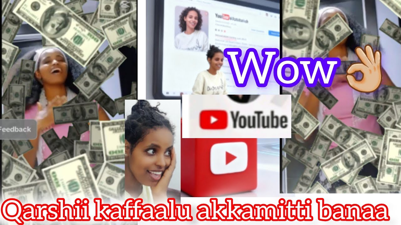   💰 🤑 you tube Qarshii kaffaluu akkamitti  baana??create channel you tube of money 💰 🤑 