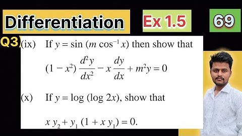 ✅ “Differentiation Ex 1.5 Q3 Part-69| Class 12 Maths  | Altaf Sir”