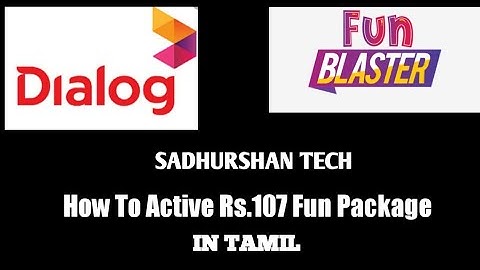 How To Active Rs.47  Rs.107 Facebook/WhatsApp Package | Dialog Users Only | Sadhurshan Tech In Tamil
