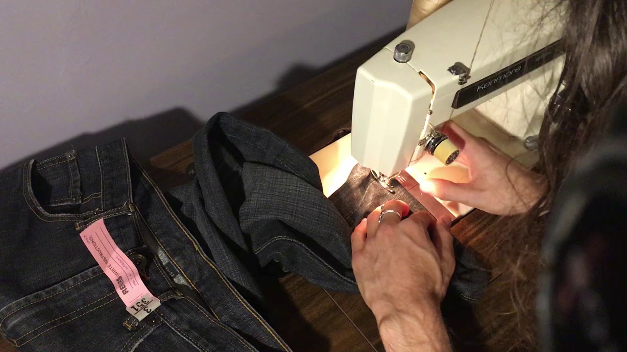 Hemming Pants with a flatbed sewing machine YouTube