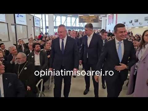 Ciolacu, Ciuca, Simonis si Grindeanu, la inaugurarea Terminalului Schengen la Aeroportul Timisoara