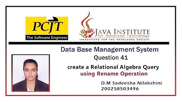 DBMS Video Series Question Set 41