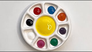 Acrylic Color Mixing Tutorial: Green, Violet, Yellow, and Gray Palette Tutorials #art #colormixing