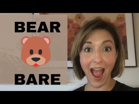 How to Pronounce BEAR 🐻 & BARE - English Homophones Pronunciation Lesson