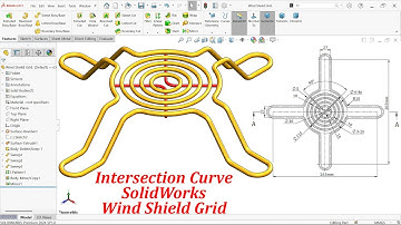 SolidWorks Intersection Curve-Wind Shield Grid Modeling