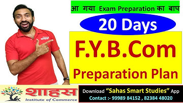 FYBcom Exam Preparation || Super 20 Days Study Planner | How to Prepare for MSU Exam #bcom #msu