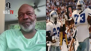 H.O.F. Running Back Emmitt Smith Holds Back Tears On The Passing Of Cowboy Teammate Larry Allen! 🙏🏾