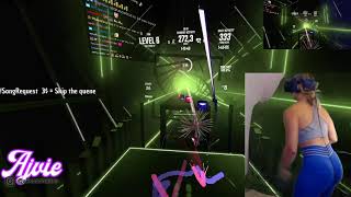Vr Streamer Has Incredible Cable Management Ajvie Beat Saber Top Clip By Robbyflips