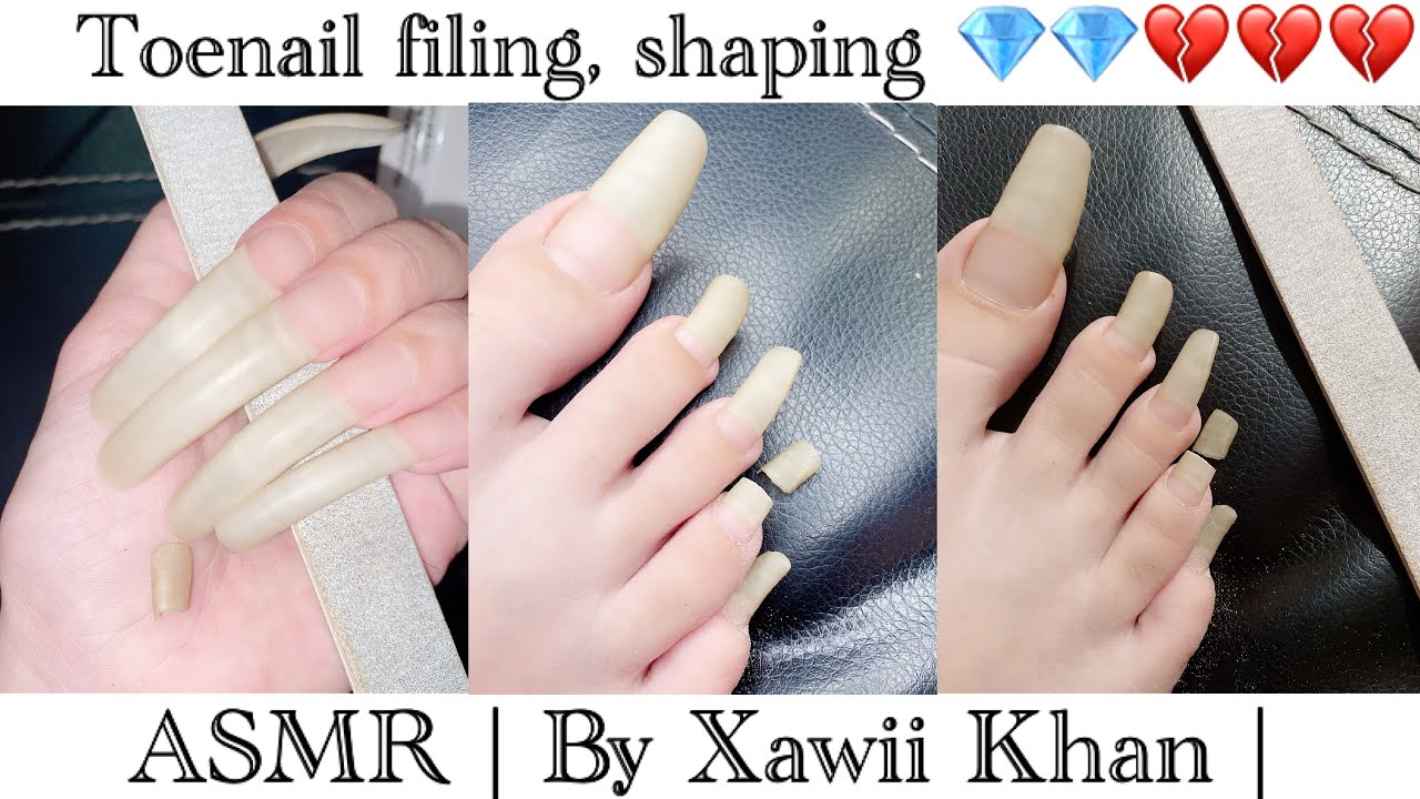 ASMR | Toenail filing & shaping || by Xawii Khan ||