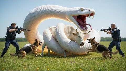 Brave Heroes Save Helpless Calf🐃 From Giant White Python