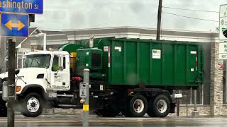 Waste management  Leaf Truck in  gurnee Illinois