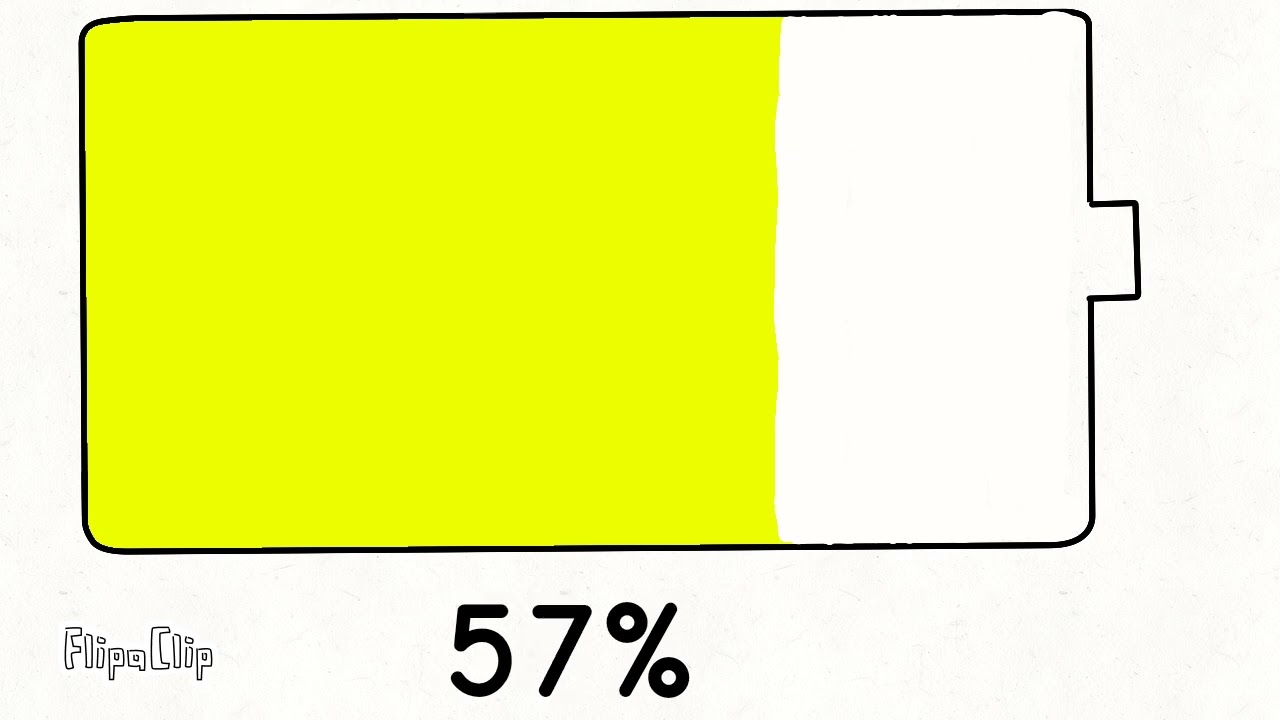Bateria descarregando de 100% para 0% (Animação)