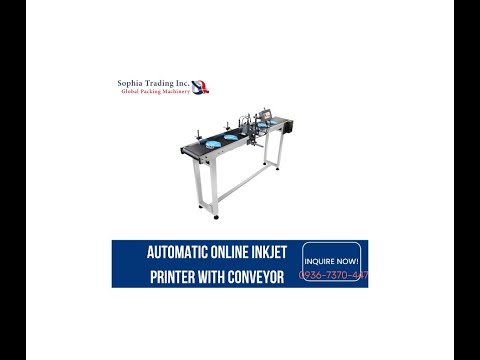 Automatic online inkjet batch coding printer with conveyor with free solvent ink😇😇😇