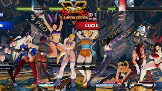 Street Fighter V CE Karin/Sakura/Menat/Juri/Poison vs Lucia/Falke/R.Mika/Laura/Chun Li PC Mod
