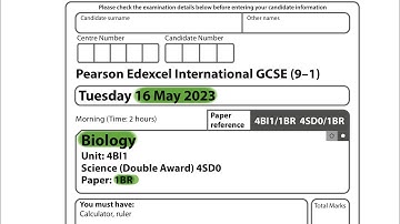 IGCSE | Biology | May 2023 | paper 1BR | Pearson Edexcel