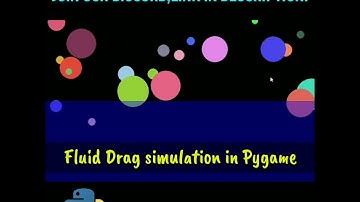 Fluid Drag Simulation in Pygame/Python 💧⛲🌊 #shorts #pygame #python #physics