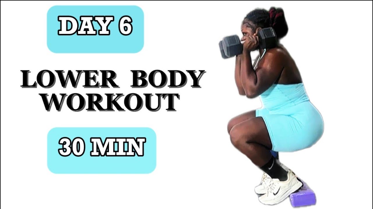 30 MINUTE GLUTES & LEGS  Dumbbell Workout at Home (Warm Up &  Cool Down Included)