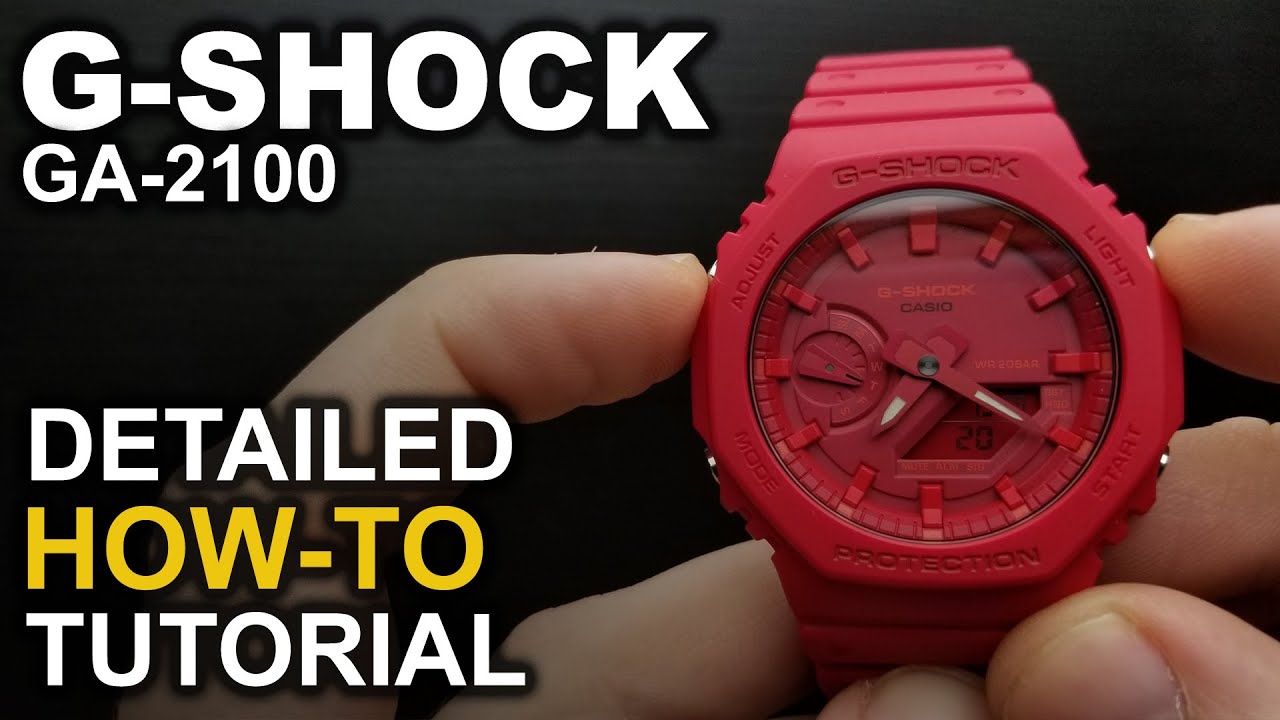 Gshock GA 2100 - Detailed How-to tutorial on all functions and features