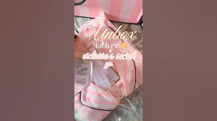 😍VS Pink Iconic Stripe Pajama Set Unboxing💖 | link in description🫶🏻✨