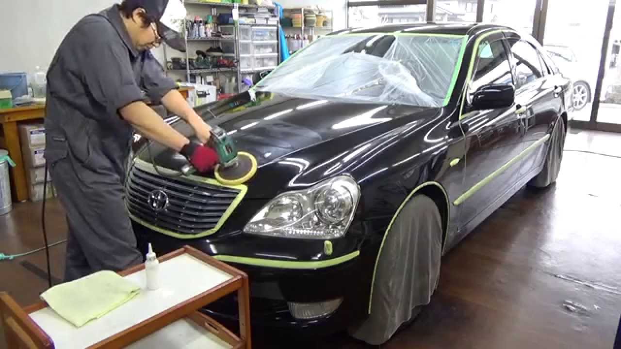 車 ガラスコーティング 専門店 茨城県南 黒い車の研磨施工 Youtube